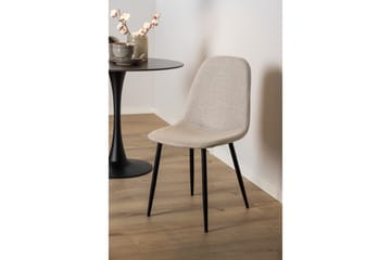 Salaman Matstol i Tyg med Metallben - Beige - Möbler - Stolar & fåtöljer - Matstol & köksstol