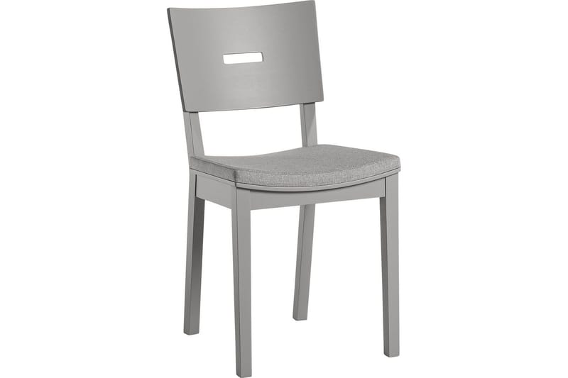 Simple Matstol i Tyg med Träben, Grå