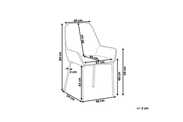 Stalltorp Sammetsstol 2-pack - Grå - Möbler - Stolar & fåtöljer - Matstol & köksstol