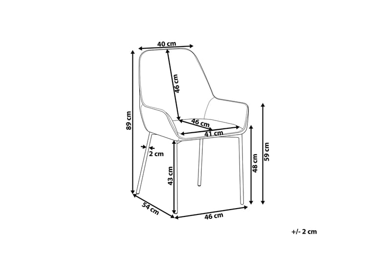 Stalltorp Sammetsstol 2-pack - Grå - Möbler - Stolar & fåtöljer - Matstol & köksstol