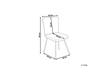 Stehen Stol 2-Pack Sammet - Grå - Möbler - Stolar & fåtöljer - Matstol & köksstol