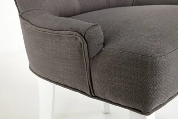 Viktoria Matstol & Köksstol i Tyg med Vita Träben - Grå - Möbler - Stolar & fåtöljer - Matstol & köksstol