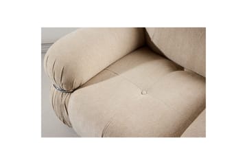 Mika Retro Fåtölj i Tyg - Beige - Möbler - Stolar & fåtöljer - Fåtölj