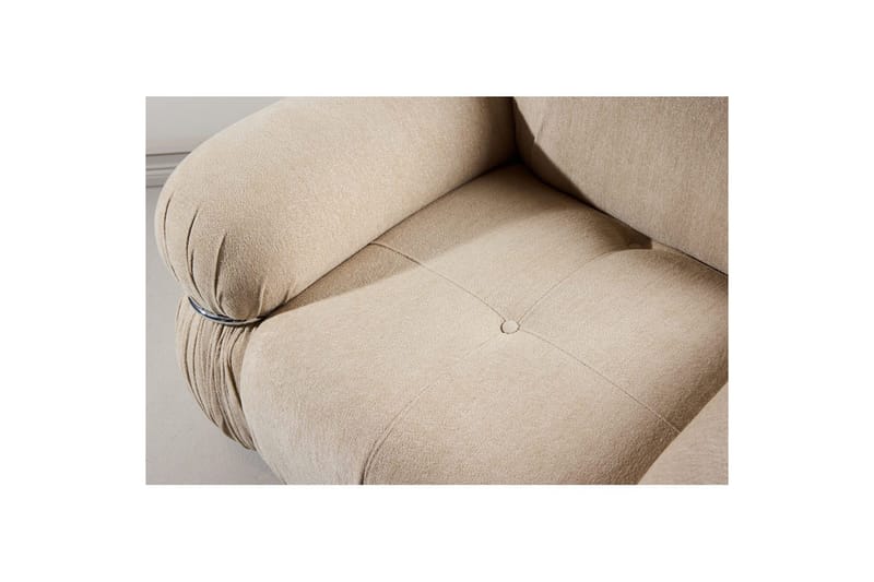 Mika Retro Fåtölj i Tyg - Beige - Möbler - Stolar & fåtöljer - Fåtölj