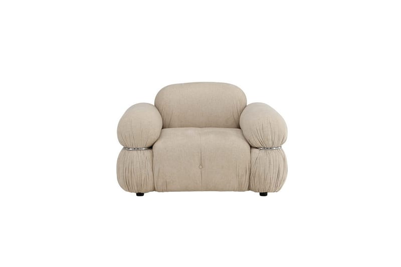 Mika Retro Fåtölj i Tyg - Beige - Möbler - Stolar & fåtöljer - Fåtölj