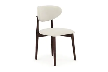 Molly Matstol i trä med tygsits - Rökt ek/Beige - Möbler - Stolar & fåtöljer - Matstol & köksstol