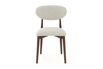 Molly Matstol i trä med tygsits - Valnöt/Beige - Möbler - Stolar & fåtöljer - Matstol & köksstol