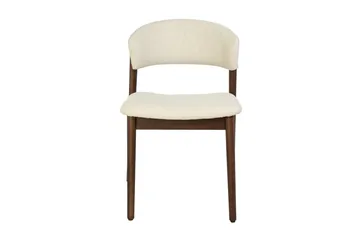 Nala Matstol i trä med tygsits - Valnöt/Beige - Möbler - Stolar & fåtöljer - Matstol & köksstol