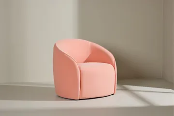 Neo Rund Fåtölj i Tyg - Rosa - Möbler - Stolar & fåtöljer - Fåtölj