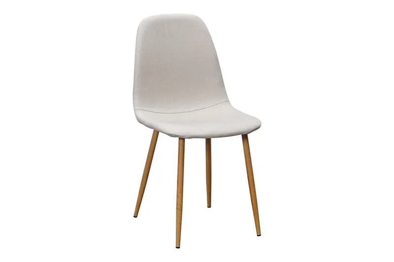 Nibe Matstol & Köksstol i Tyg med Metallben i Ekutseende, Beige