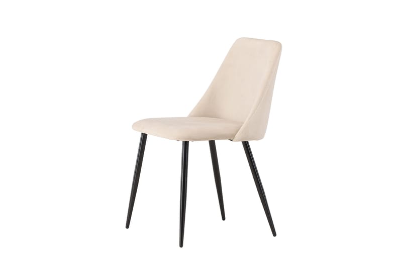 Night Matstol i Tyg med Metallben - Beige - Möbler - Stolar & fåtöljer - Matstol & köksstol