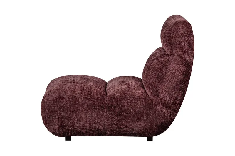 Observe Rektangulär Modern Fåtölj i Chenille - Bordeaux - Möbler - Stolar & fåtöljer - Fåtölj