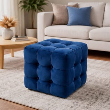 Ameias Sittpuff 42 cm - Marinblå - Möbler - Stolar & fåtöljer - Pall & puff - Sittpuff