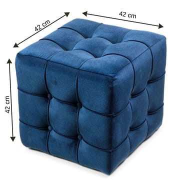 Ameias Sittpuff 42 cm - Marinblå - Möbler - Stolar & fåtöljer - Pall & puff - Sittpuff