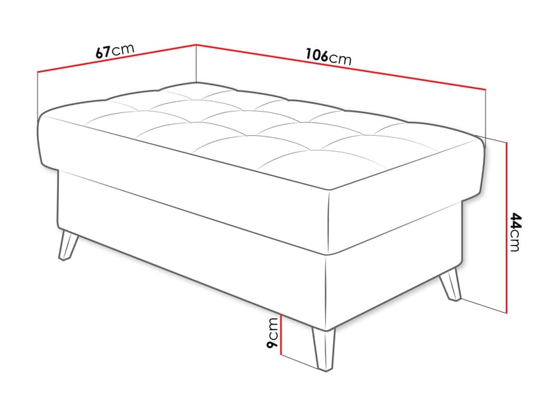 Amshyttan Fotpall 106 cm - Blå - Möbler - Stolar & fåtöljer - Pall & puff - Fotpall