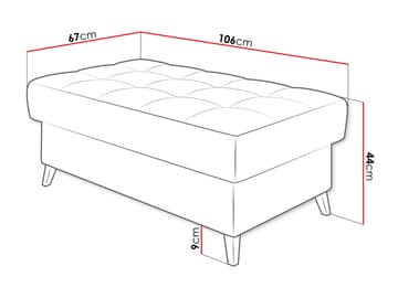 Amshyttan Fotpall 67 cm - Svart - Möbler - Stolar & fåtöljer - Pall & puff - Sittpuff