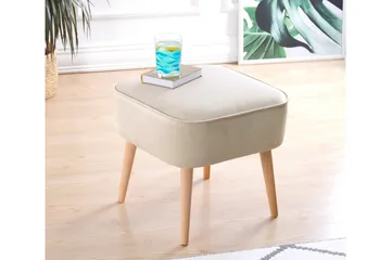 Anaro Sittpuff 45 cm Rektangulär - Beige - Möbler - Stolar & fåtöljer - Pall & puff - Sittpuff