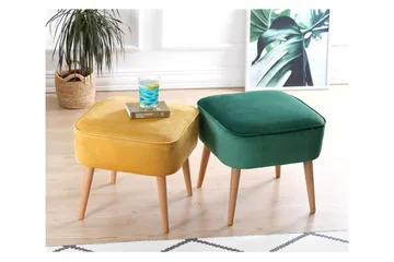 Anaro Sittpuff 45 cm Rektangulär - Grön - Möbler - Stolar & fåtöljer - Pall & puff - Sittpuff