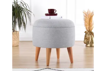 Anaro Sittpuff Rund - Grå - Möbler - Stolar & fåtöljer - Pall & puff - Sittpuff