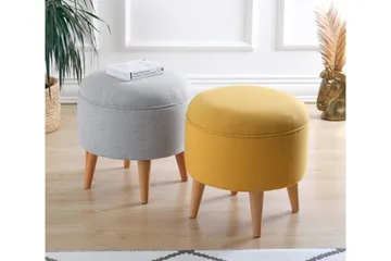 Anaro Sittpuff Rund - Gul - Möbler - Stolar & fåtöljer - Pall & puff - Sittpuff