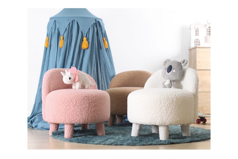 Anaro Sittpuff Rund - Rosa - Möbler - Stolar & fåtöljer - Pall & puff - Sittpuff