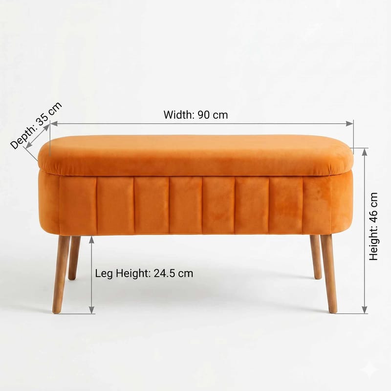 Armenia Sittpuff med förvaring 90 cm - Möbler - Stolar & fåtöljer - Pall & puff - Sittpuff - Sittpuff med förvaring
