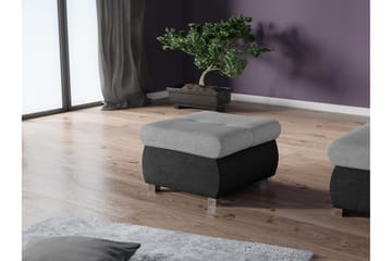 Cerys Fotpall 60 cm - Svart/Grå - Möbler - Stolar & fåtöljer - Pall & puff - Fotpall