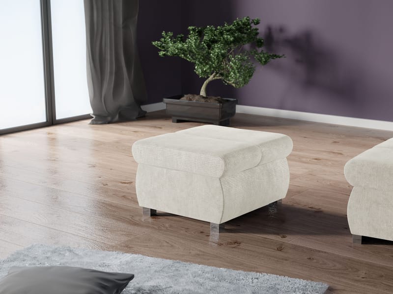 Cillo Fotpall - beige - Möbler - Stolar & fåtöljer - Pall & puff - Sittpuff