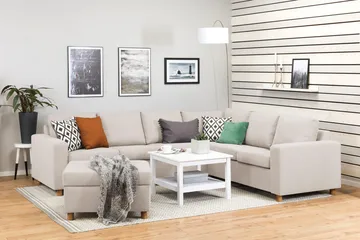 Crazy Fotpall med Förvaring 80x65 - Beige - Möbler - Stolar & fåtöljer - Pall & puff - Fotpall