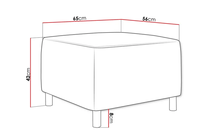 Eifion Fotpall 65 cm - Grön - Möbler - Stolar & fåtöljer - Pall & puff - Fotpall