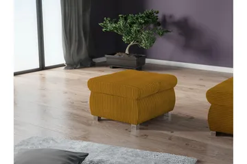 Cerys Fotpall 60 cm - Gul - Möbler - Stolar & fåtöljer - Pall & puff - Fotpall