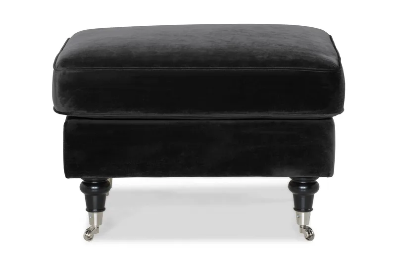 Howard Classic Fotpall Sammet - Svart - Möbler - Stolar & fåtöljer - Pall & puff - Fotpall