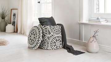Ivoino Pall 40 cm - Svart/Vit - Möbler - Stolar & fåtöljer - Pall & puff - Fotpall - Fotpall med förvaring