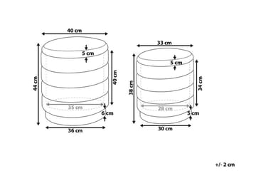 Lerbodatorp Fotpall med Förvaring 2-pack - Rosa - Möbler - Stolar & fåtöljer - Pall & puff - Fotpall - Fotpall med förvaring