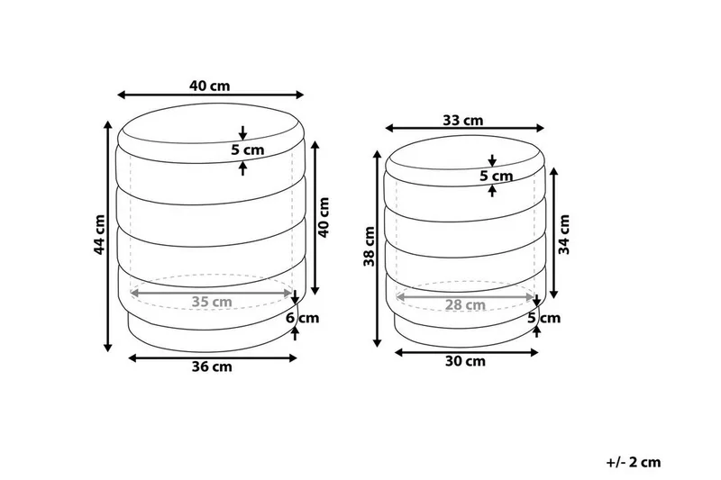 Lerbodatorp Fotpall med Förvaring 2-pack - Rosa - Möbler - Stolar & fåtöljer - Pall & puff - Fotpall - Fotpall med förvaring