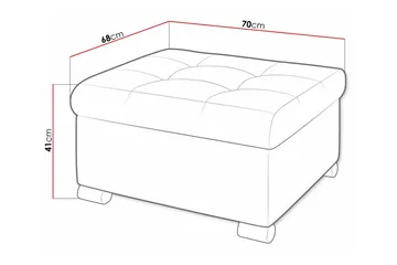 Trefor Fotpall 68 cm - Möbler - Stolar & fåtöljer - Pall & puff - Fotpall