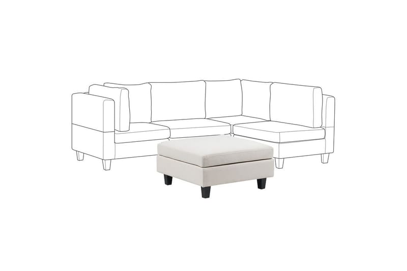 Fotpall Unstad Ljusbeige/svart - Ljusbeige/svart - Möbler - Stolar & fåtöljer - Pall & puff - Fotpall