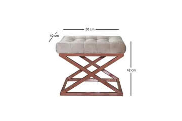 Gillie Sittpuff 40 cm - Koppar/Cream - Möbler - Stolar & fåtöljer - Pall & puff - Sittpuff