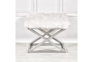 Gillie Sittpuff 40 cm - Silver/Vit - Möbler - Stolar & fåtöljer - Pall & puff - Sittpuff