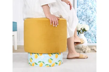 Gunner Sittpuff 43 cm - Multicolor - Möbler - Stolar & fåtöljer - Pall & puff - Sittpuff