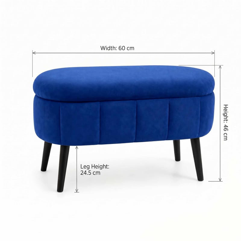 Heba Sittpuff med förvaring 60 cm - Möbler - Stolar & fåtöljer - Pall & puff - Sittpuff - Sittpuff med förvaring