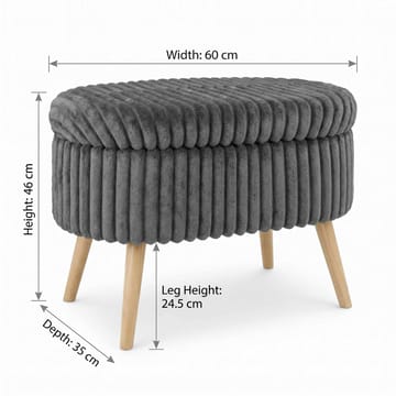 Heba Sittpuff med förvaring 60 cm - Möbler - Stolar & fåtöljer - Pall & puff - Sittpuff - Sittpuff med förvaring