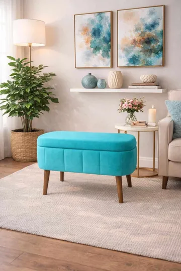 Heba Sittpuff med förvaring 60 cm - Möbler - Stolar & fåtöljer - Pall & puff - Sittpuff - Sittpuff med förvaring