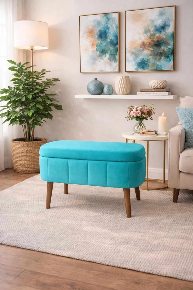 Heba Sittpuff med förvaring 60 cm - Möbler - Stolar & fåtöljer - Pall & puff - Sittpuff - Sittpuff med förvaring