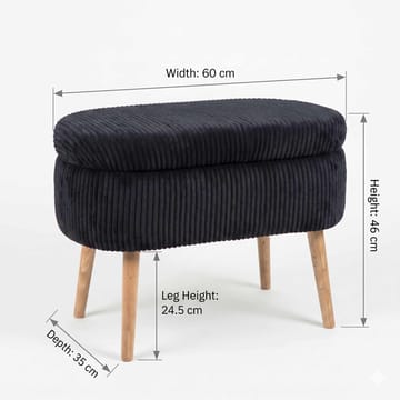 Heba Sittpuff med förvaring 60 cm - Möbler - Stolar & fåtöljer - Pall & puff - Sittpuff - Sittpuff med förvaring