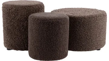House Puff 40 cm Rund Teddy - Brun - Möbler - Stolar & fåtöljer - Pall & puff - Sittpuff