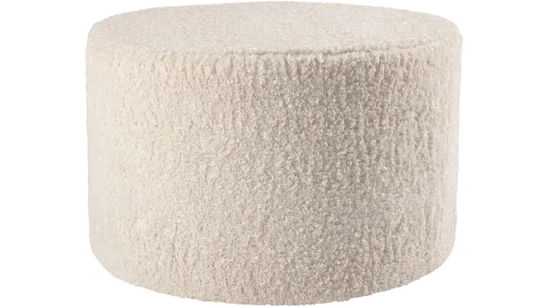 House Puff 55 cm Rund Teddy - Vit - Möbler - Stolar & fåtöljer - Pall & puff - Sittpuff