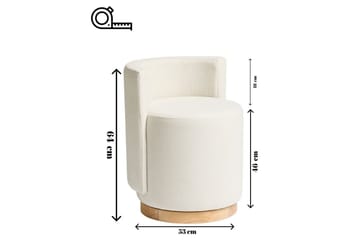 Kelran Fotpall 45 cm - Cream - Möbler - Stolar & fåtöljer - Pall & puff - Sittpuff