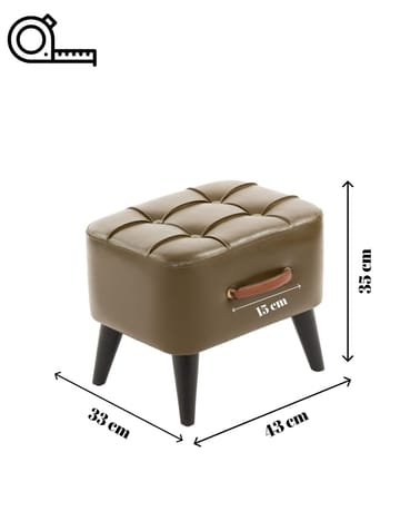 Lenira Sittpuff 43 cm - Khaki - Möbler - Stolar & fåtöljer - Pall & puff - Sittpuff
