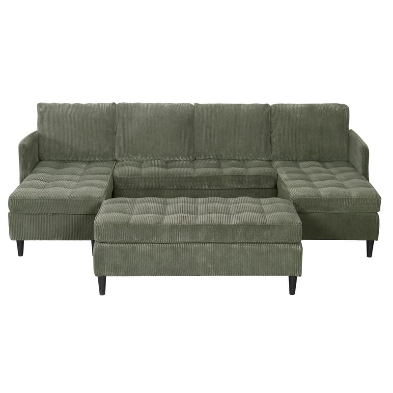 Lindhus Fotpall 120 cm i manchester - grön - Möbler - Stolar & fåtöljer - Pall & puff - Sittpuff